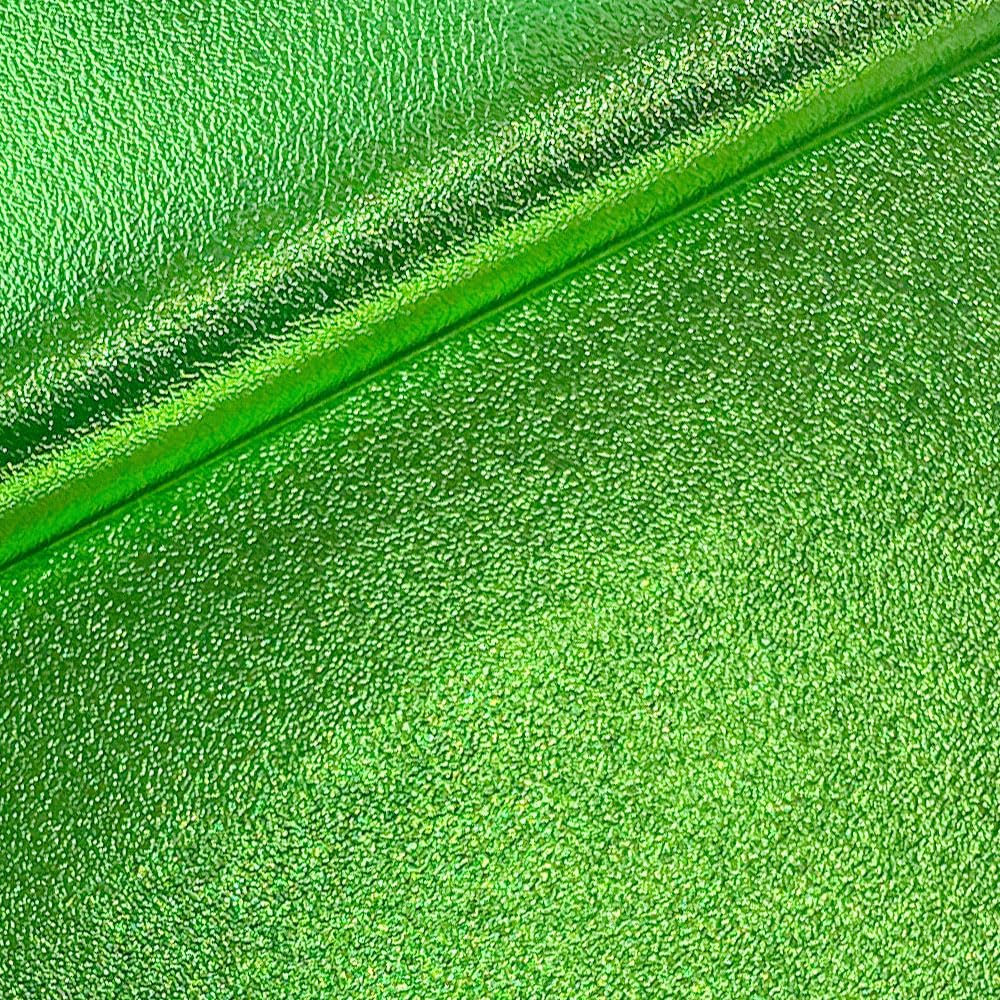 ONEART | Metallic Green Soft Faux Leather Fabric, 0.9 mm Lambskin Synthetic Pleather for Handbag Wallets Hair Bows Crafts