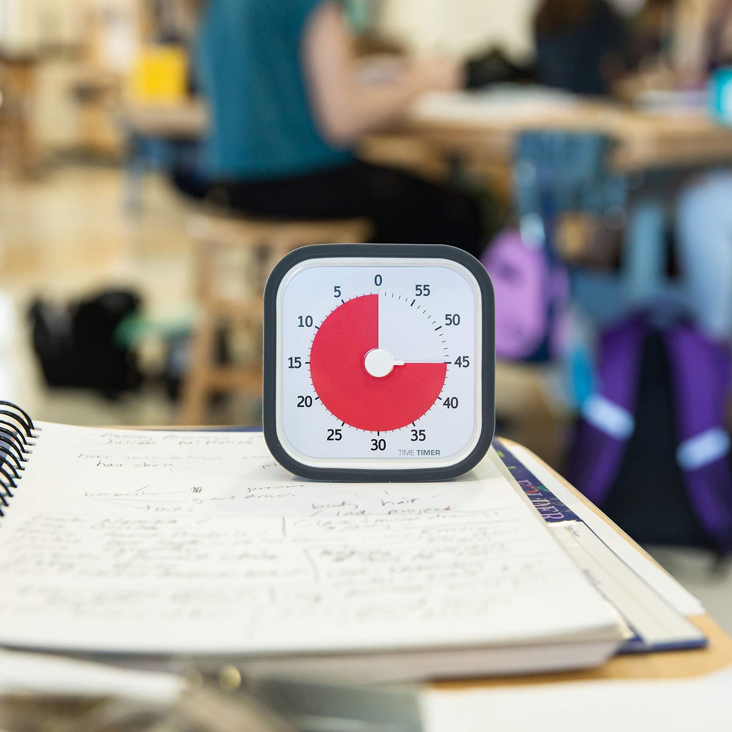 TIME TIMER 60 Minute MOD Education Edition — Visual Timer with Desktop Software for Kids Classroom Learning, Teachers Desk Clock, Study Tool and Office Meetings with Silent Operation (Charcoal)
