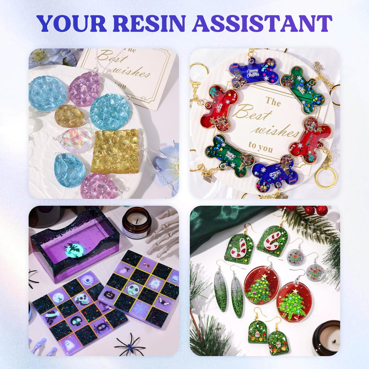 LET'S RESIN UV Light,Two-Sided Longer time Setting(2m,3m,5m) Resin Light with 36 LED Beads, Large Size UV Lamp for Resin Curing, Molds,DIY Craft Decor(Own Design Patent)