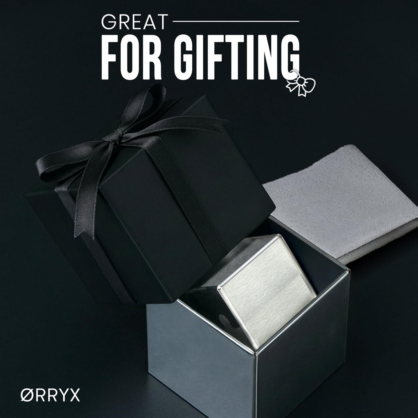 ØRRYX 1.5" Precision Metal Fidget Cube – Zero Tolerance Wire EDM Machined 303 Stainless Steel Puzzle, CNC Solid Build, Smooth Edges, Includes Microfiber Cloth, Desk Accessory & Stress Relief Gift