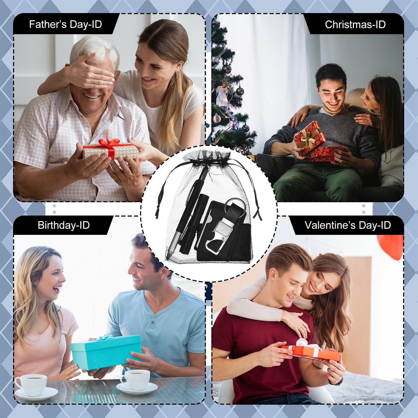 Huquary 30 Pcs Baby Shower Prizes for Men Gifts Bulk Multitool Pen Card Tool Keychain Flashlight for Winner Bachelor Party