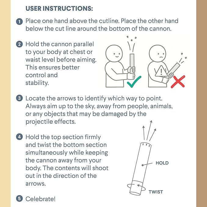 PrimePure Confetti Cannon Party Poppers - Biodegradable Money Confetti Poppers - 6 Pack - Mini 100 Dollar Confetti Party Poppers Shooters for Events, Birthday, Celebrations