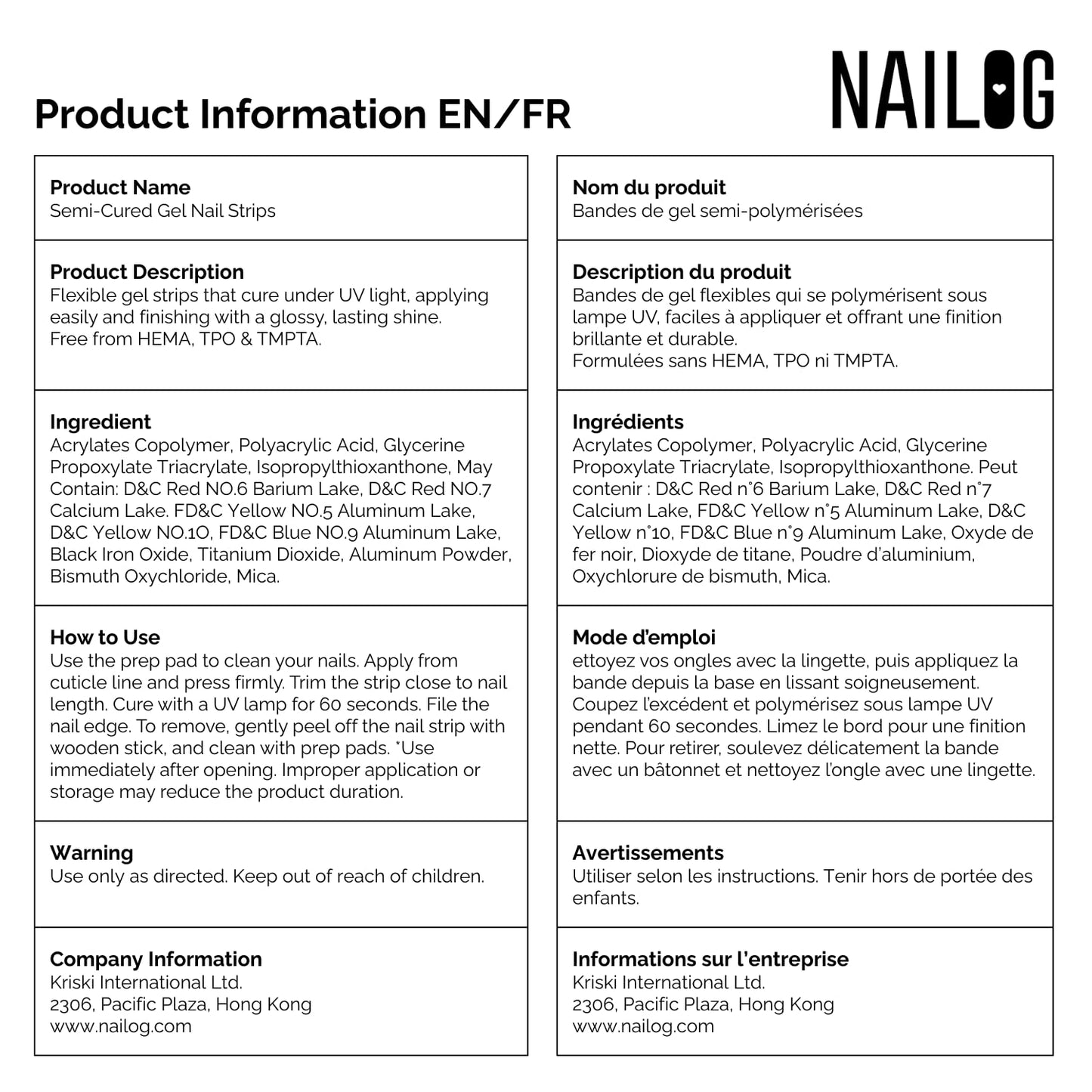 Semi Cured Gel Nail Strips - NAILOG 34 Pcs French Clear Glitter Nail Stickers Extra Long Wraps with Glossy Gel Finishing, Magic Aura