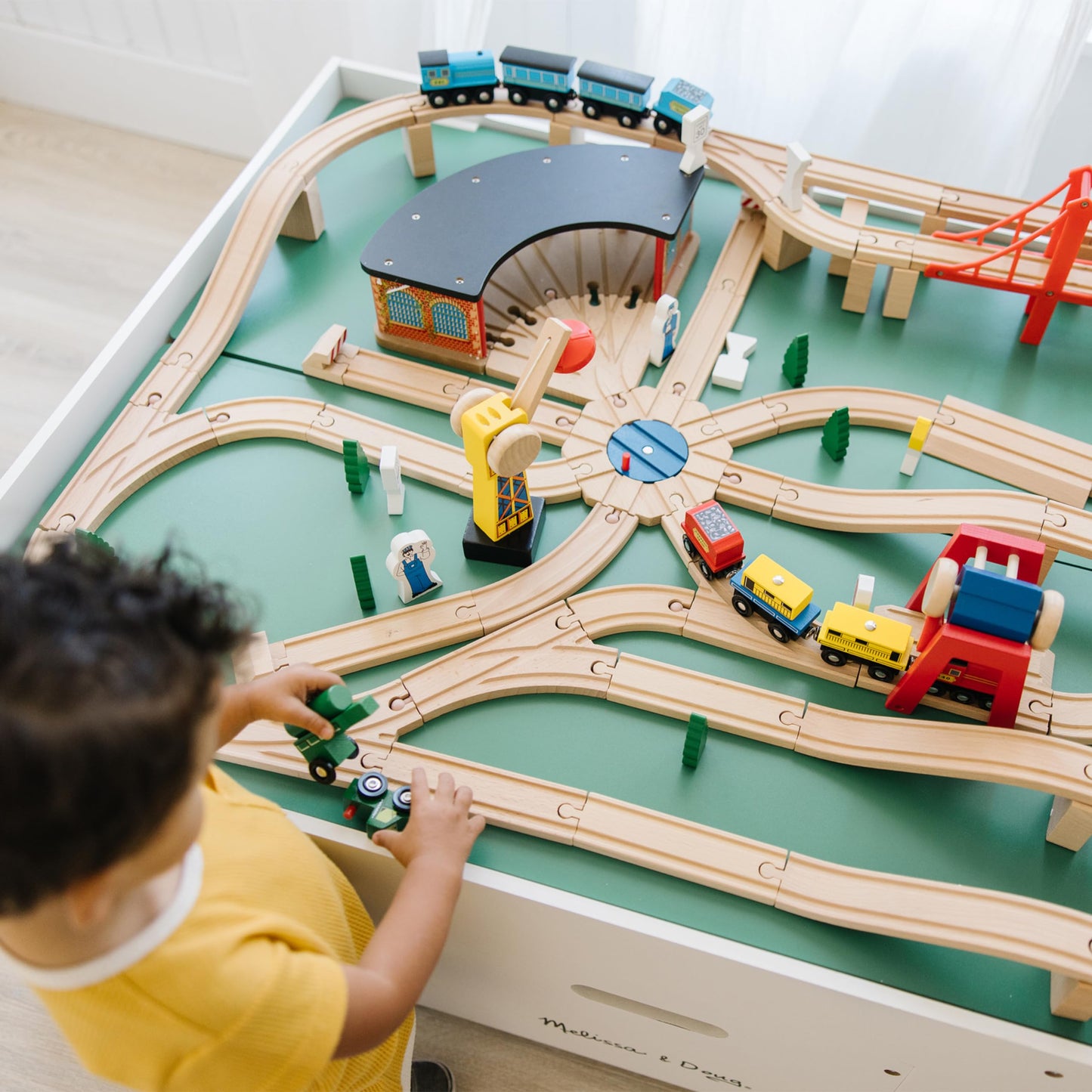 Melissa & Doug Deluxe Wooden Multi-Activity Play Table for Playroom