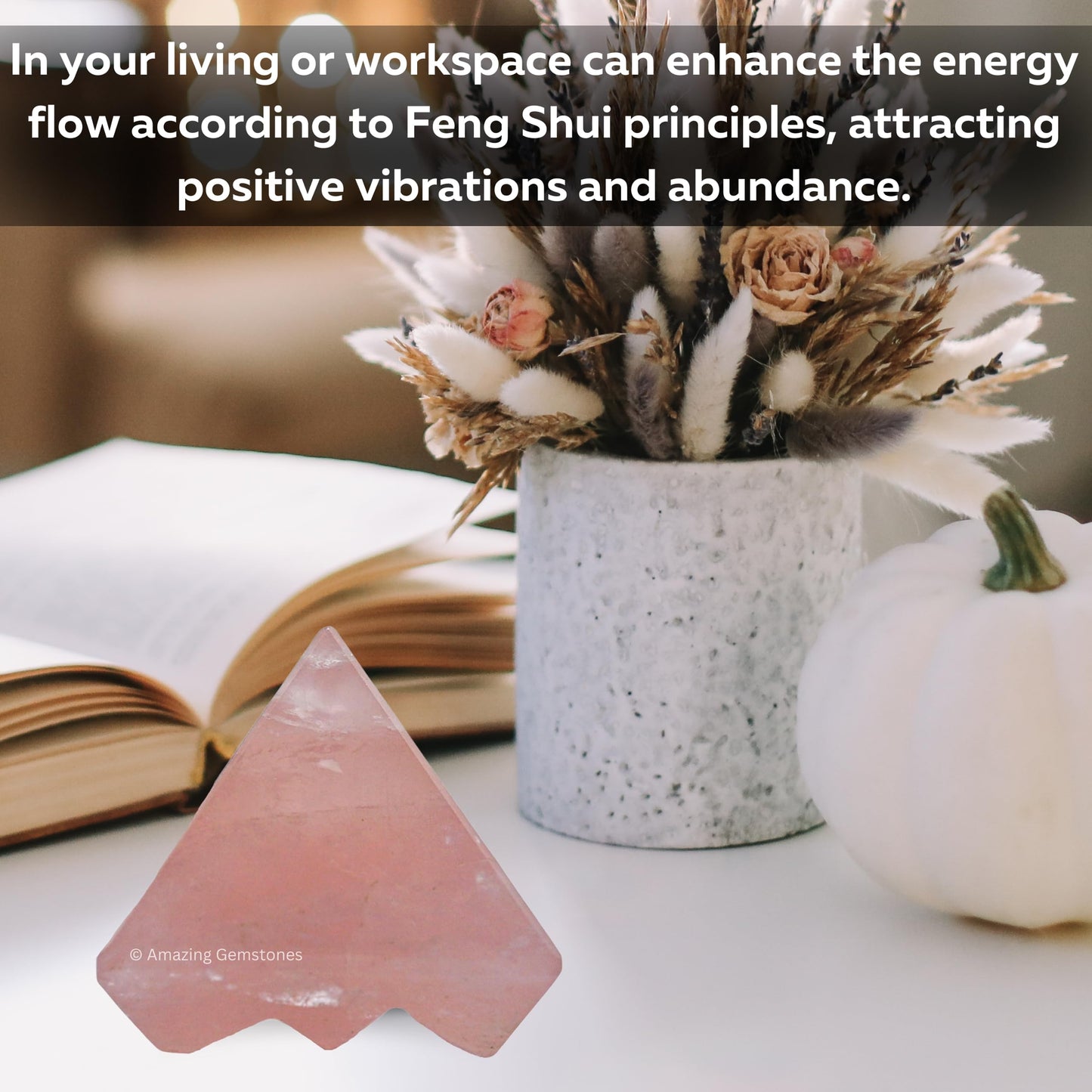 Amazing Gemstone Rose Quartz Crystal Pyramid with 9 Pyramid Plate Bottom - 1" Mini Pyramid Figurine of Natural Stone Pyramid for Meditation, Reiki, Chakra Balancing Vastu Pooja and Crystal Grids
