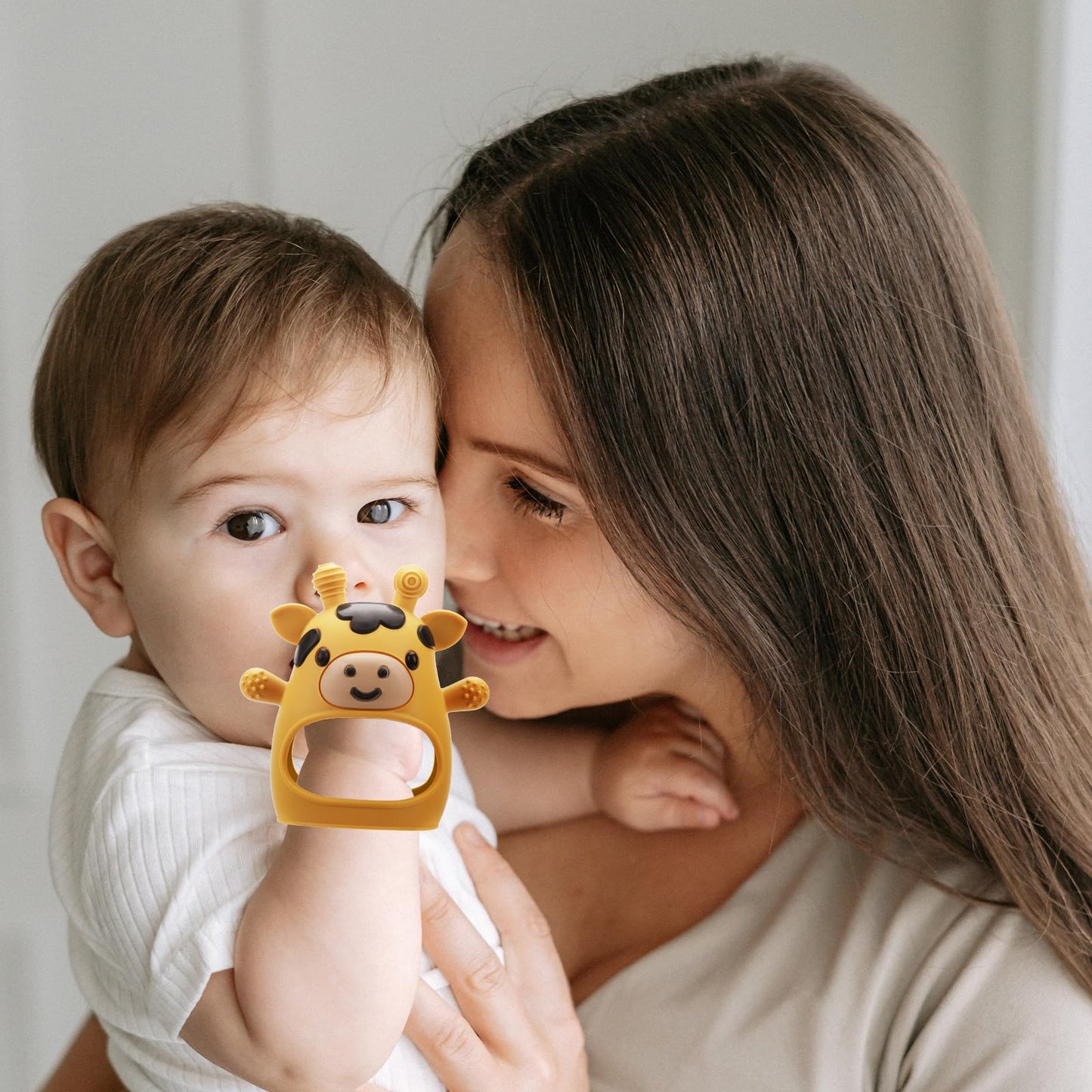 2 Pack Baby Teething Toys for 3-6 6-12 Months, Food Grade Silicone Infant Teether Mitten, Baby Essentials Teething Relief, Newborn Essentials Chew Toys for Sucking Needs