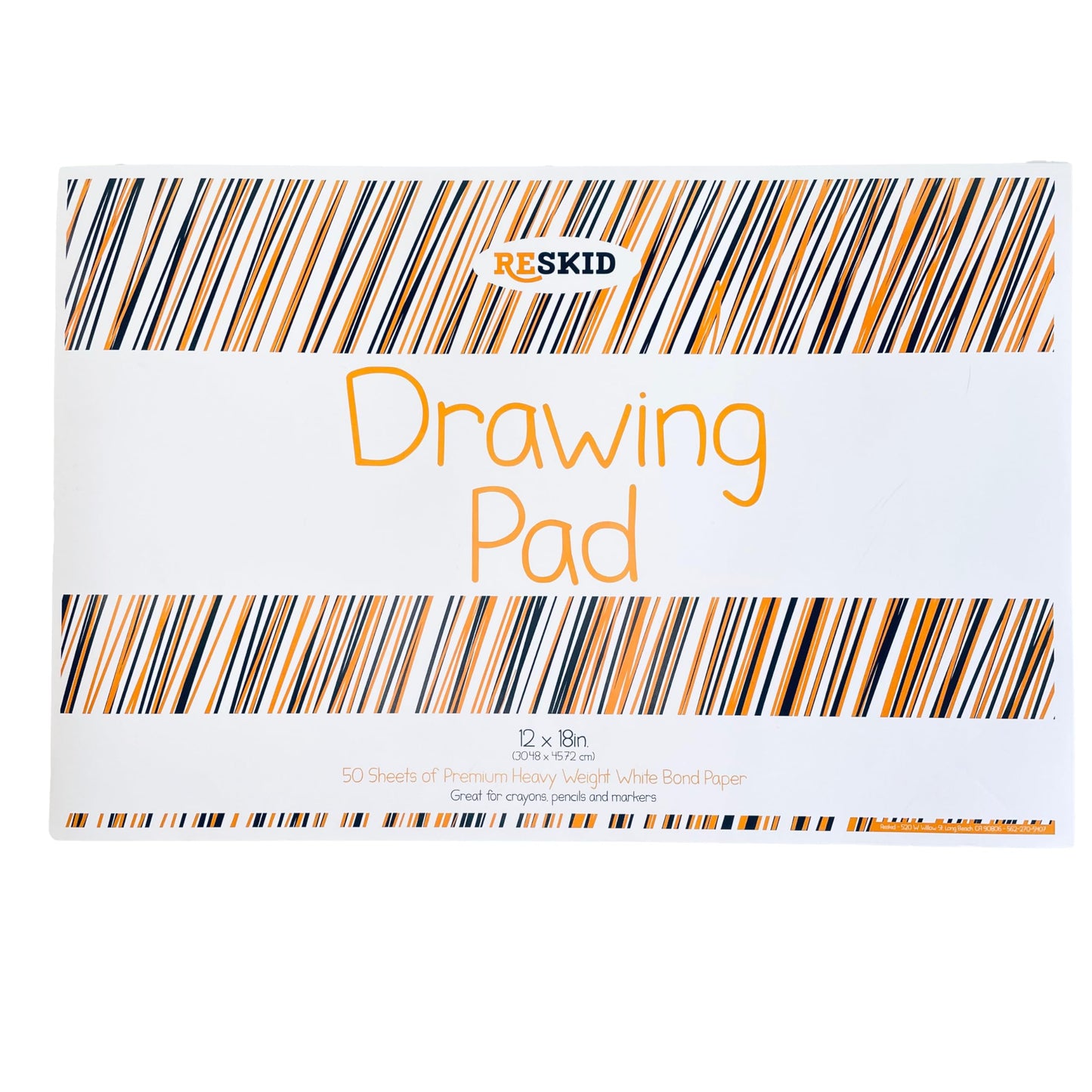 Reskid Drawing Paper Pad (12 x 18 inches) - 50 Sheets, 2-Pack Coloring Art Pads, Sketch (12x18 (2PACK))