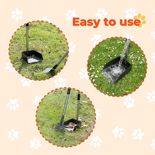 20L Dog Poop Trash Can Outside, Dog Waste Container with Pooper Scooper