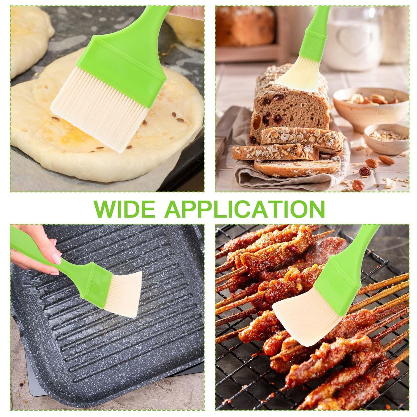 8 Pcs Pastry Brush - Cooking Grease Brush, Food Brushes For Baking/Grilling/Spreading Marinades/Butter/Sauces/Eggs, Durable Kitchen Culinary Utensil
