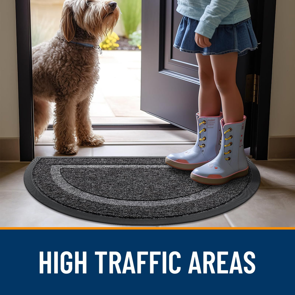 Half Circle Front Door Mat Outside 35x23 All