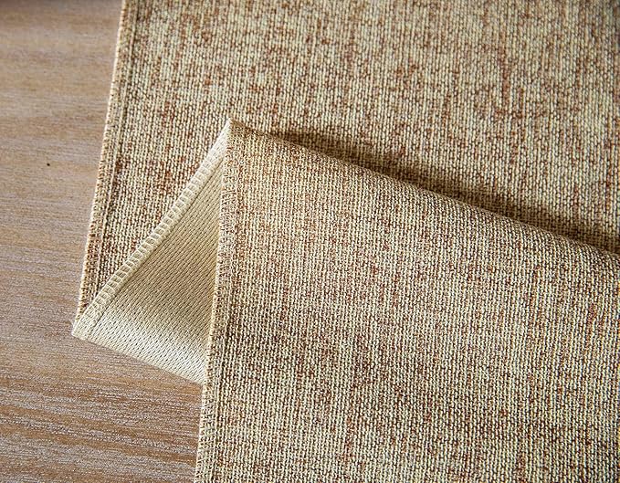 ZeeMart Beige Table Runners 36 Inches Long, Burlap Linen Style Rustic Farmhouse Table Runner, Small Short Boho Coffee Table Runner, 13x36 Inches, Oatmeal Beige