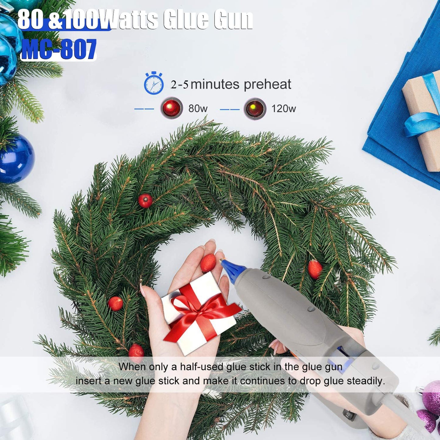 Hot Glue Gun Sticks, 60 Pack MONVICT Glue Sticks with 4" Long 0.43” Diameter, Craft Hot Glue Pastes All Purpose Hot Melt Glue Sticks for Most Glue Guns, Clear Glue Sticks for DIY, Arts & Crafts