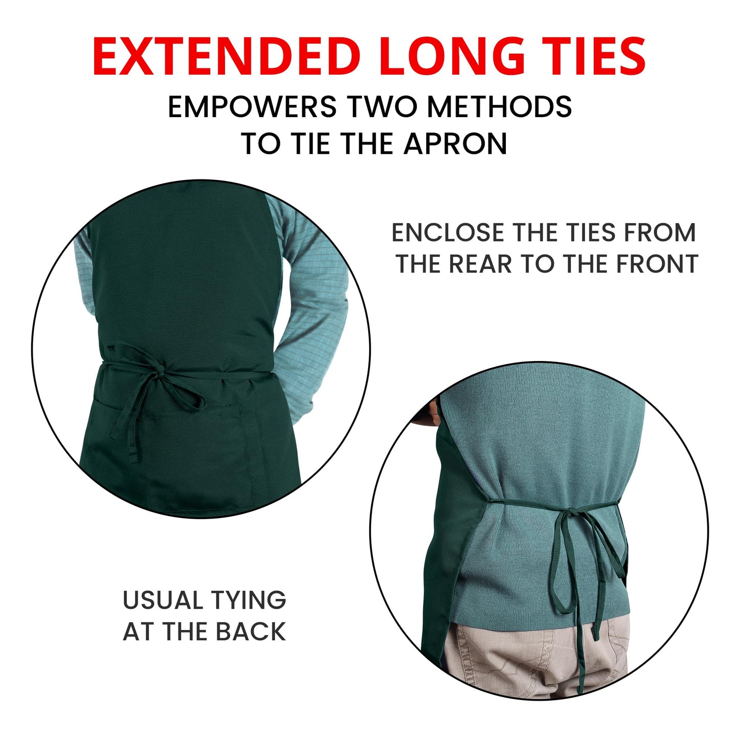 Utopia Kitchen 10 Pack Bib Apron, Unisex Adjustable Aprons with 2 Pockets, Waterdrop Resistant Cooking Kitchen Chef Apron for Men Women