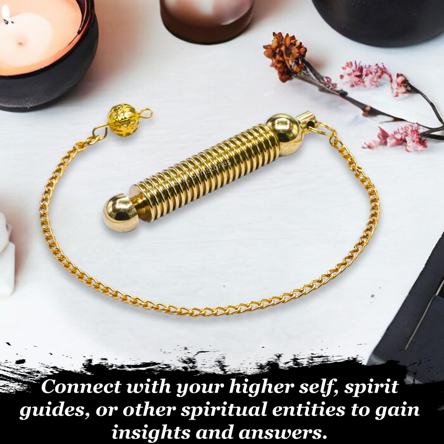 Healing Metal Pendulums for Divination, Gold 22 ISIS Ring Steel Copper Pendulum High Energy Pendulo de Bronce Pendulos de Mesa MP115