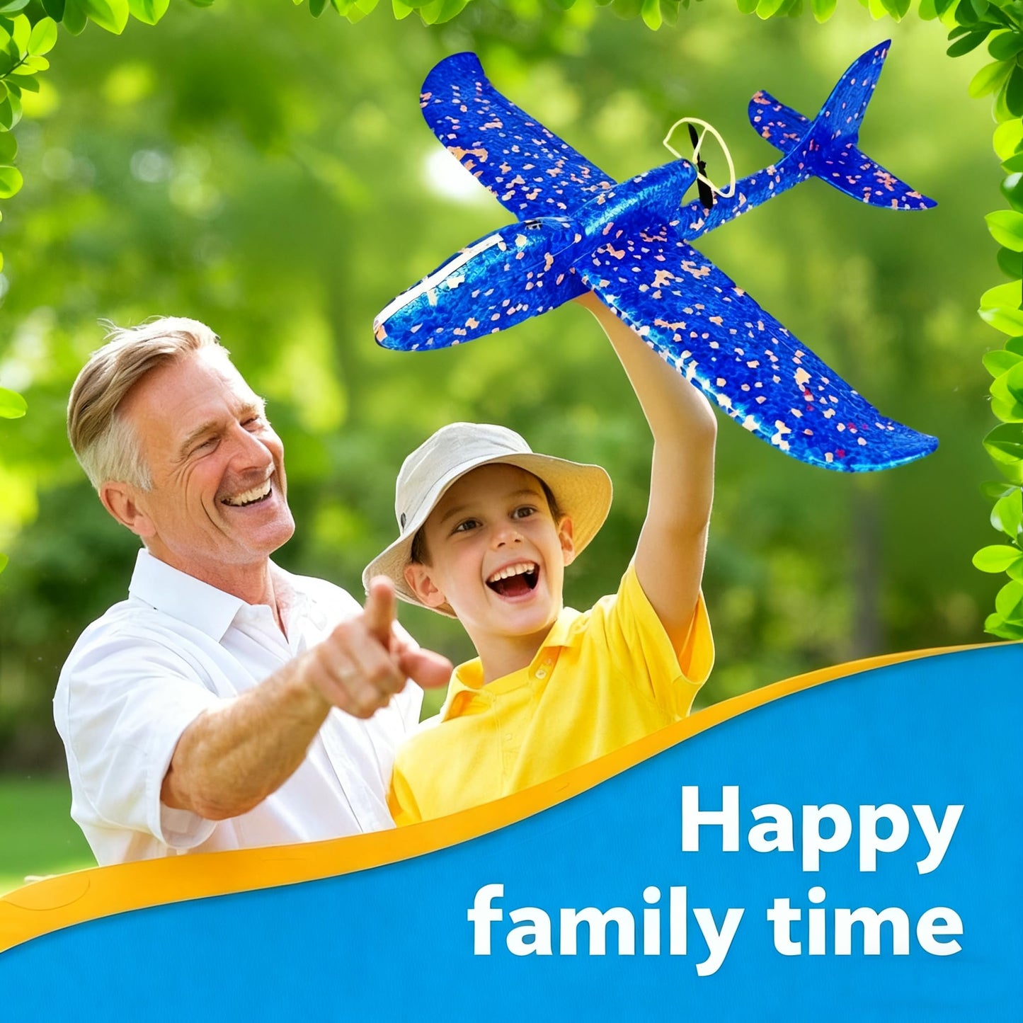 HSRBO Electric Foam Airplane Toy, Throwing Glider Airplane Toys with USB Charging and LED Glowing, Foam Model Plane & Planes Outdoor Flying Toy