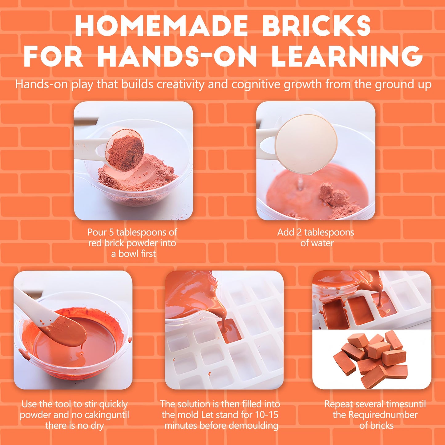 ROHSCE Brick and Mortar Construction Set, DIY Building Blocks for Kids Ages 6+, STEM Construction Kit, Versatile Creative Play, Great Birthday Gift