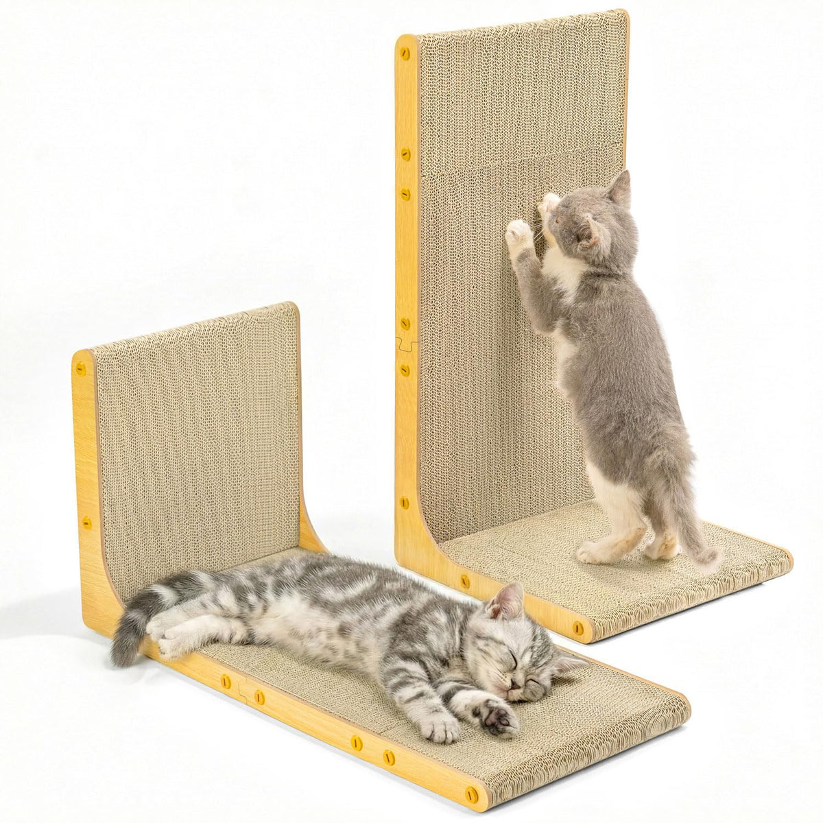 Conlun Cardboard Cat Scratcher, 23" L-Shaped Scratch Pad