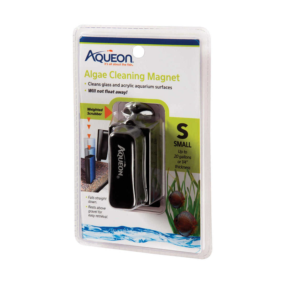 Aqueon Aquarium Algae Scraper, Fish Tank Cleaning Magnet, Small