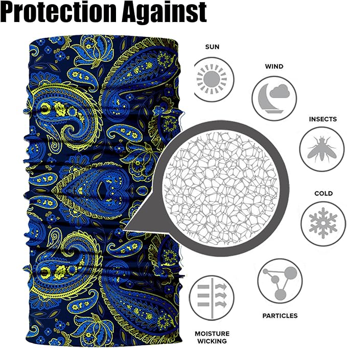 Obacle Neck Gaiter Face Mask Bandana for Dust Wind Sun Protection for Men Women