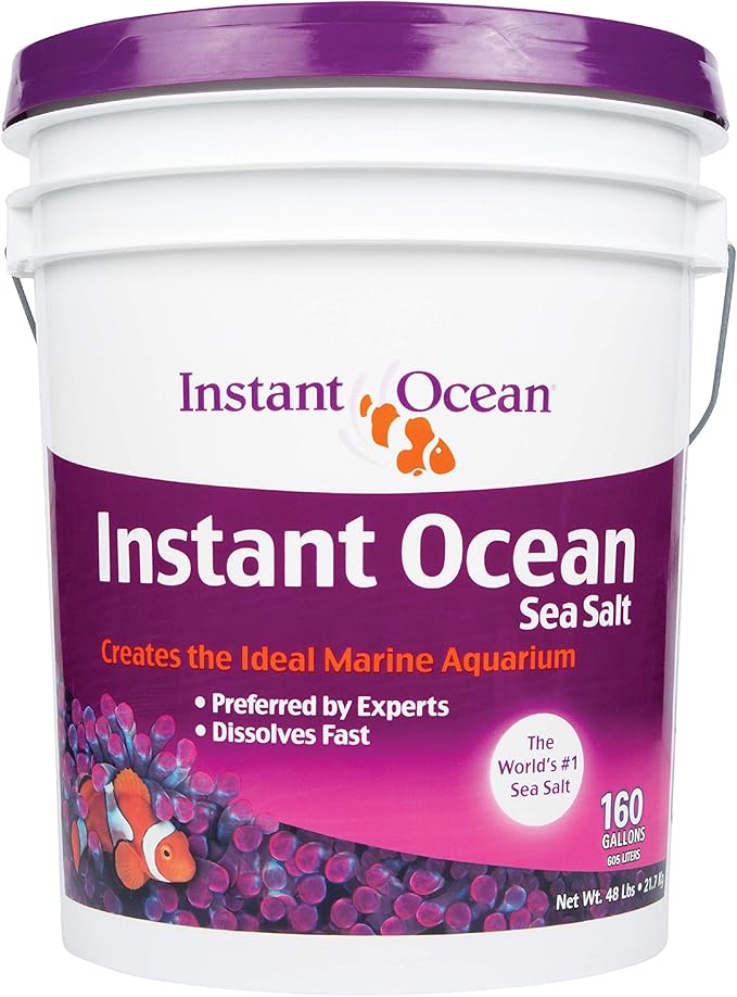 Instant Ocean Sea Salt for Marine Aquariums, 200 Gallons