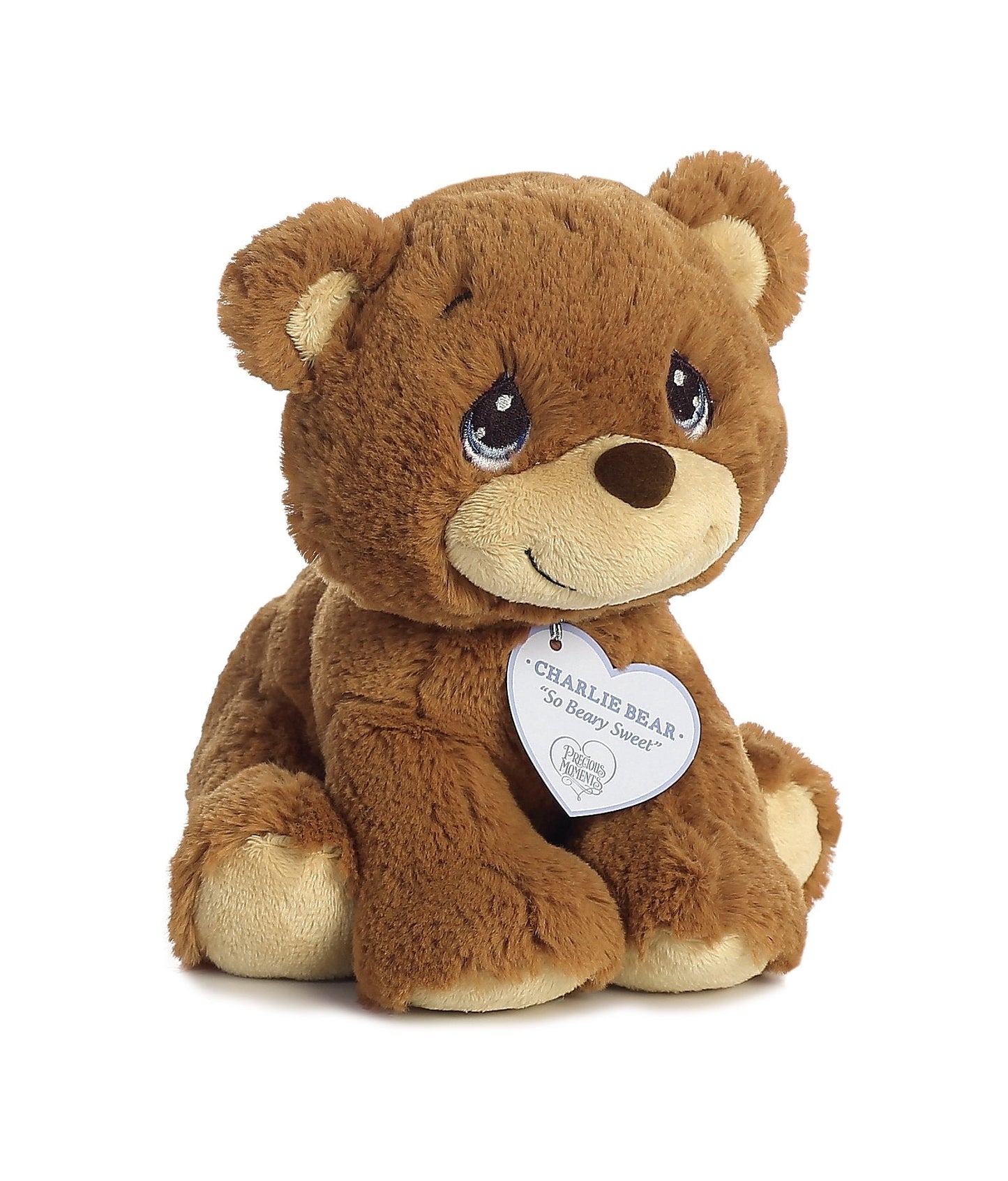 Aurora® Inspirational Precious Moments™ Charlie Bear Stuffed Animal - Cherished Memories - Enduring Comfort - Brown 8.5 Inches