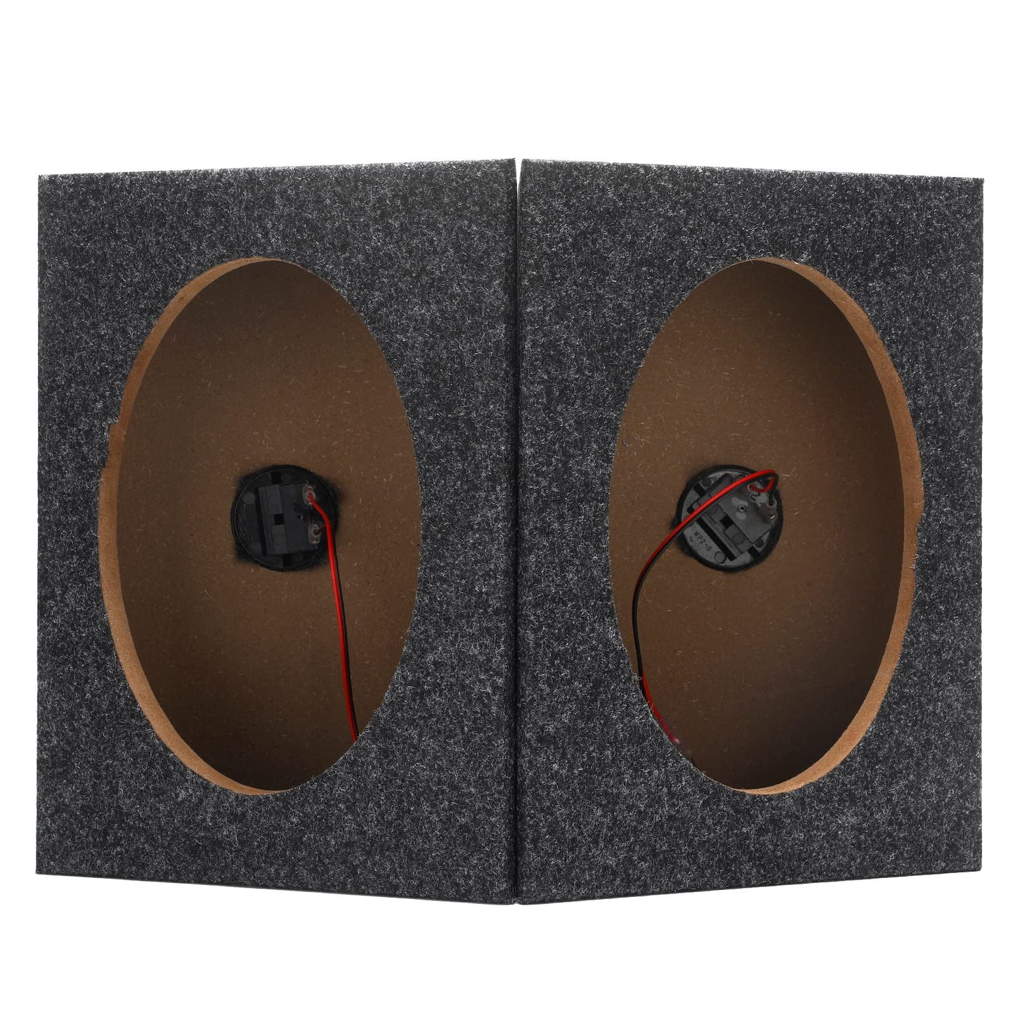 BBTO 2 Pcs Angled Style Car Audio Speaker Box 6x9 Speaker Boxes Car Audio Enclosures Sturdy Constructed Truck Speaker Box for Home Vehicle Subwoofer Sound Supplies(8.25 x 5 x 12 Inch)