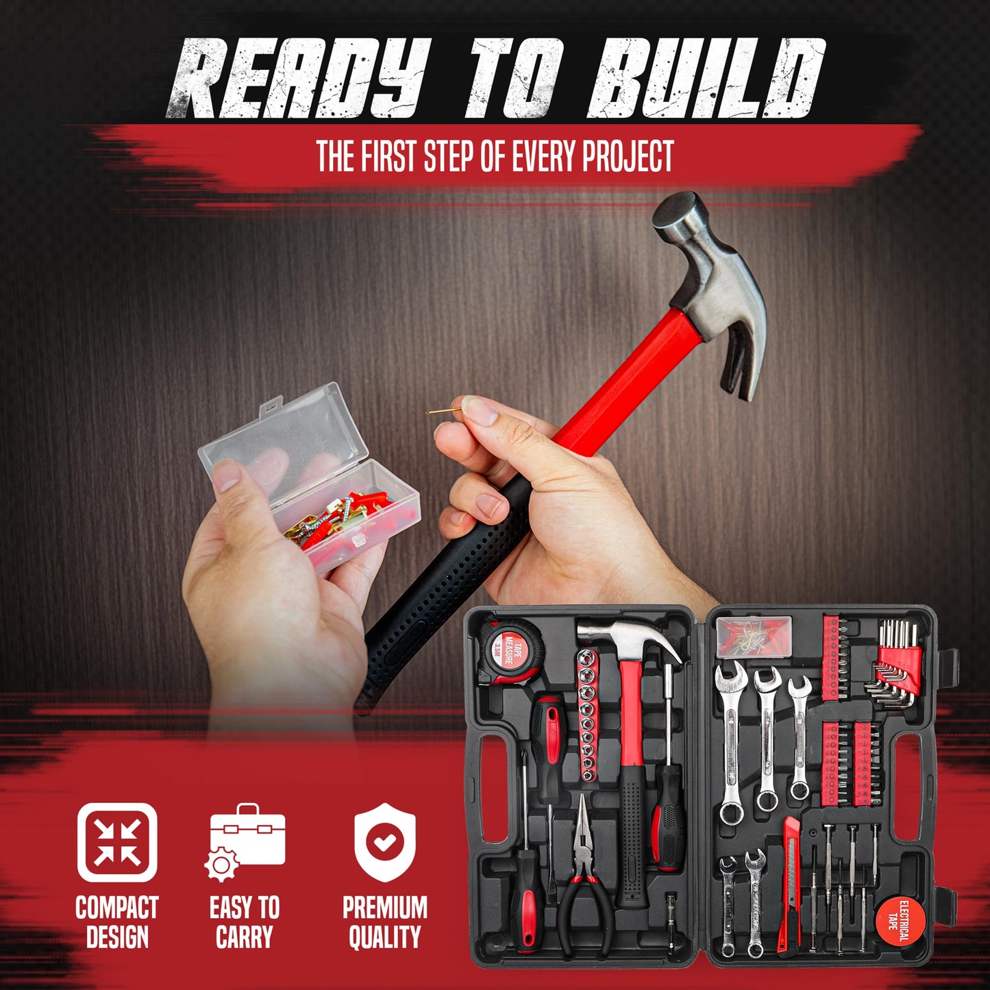 XTORVERA 148-Piece Household Tool Kit with Sturdy Case – Premium Home Repair Tools Set for Men & Women, DIY Hand Tool Set for Apartment, Garage, Office, and Home Maintenance