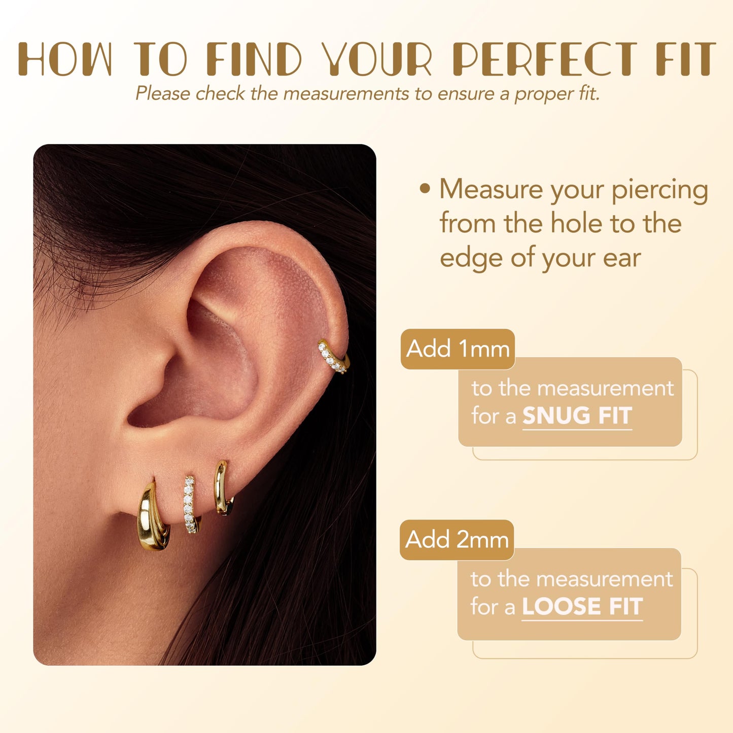 4 Pairs Small Gold Hoop Earrings Set for Women, Trendy Dangle Huggie Earrings for Multiple Piercing, Cartilage Conch Cute Small Hoops Jewelry Stacks for Gifts Clip On