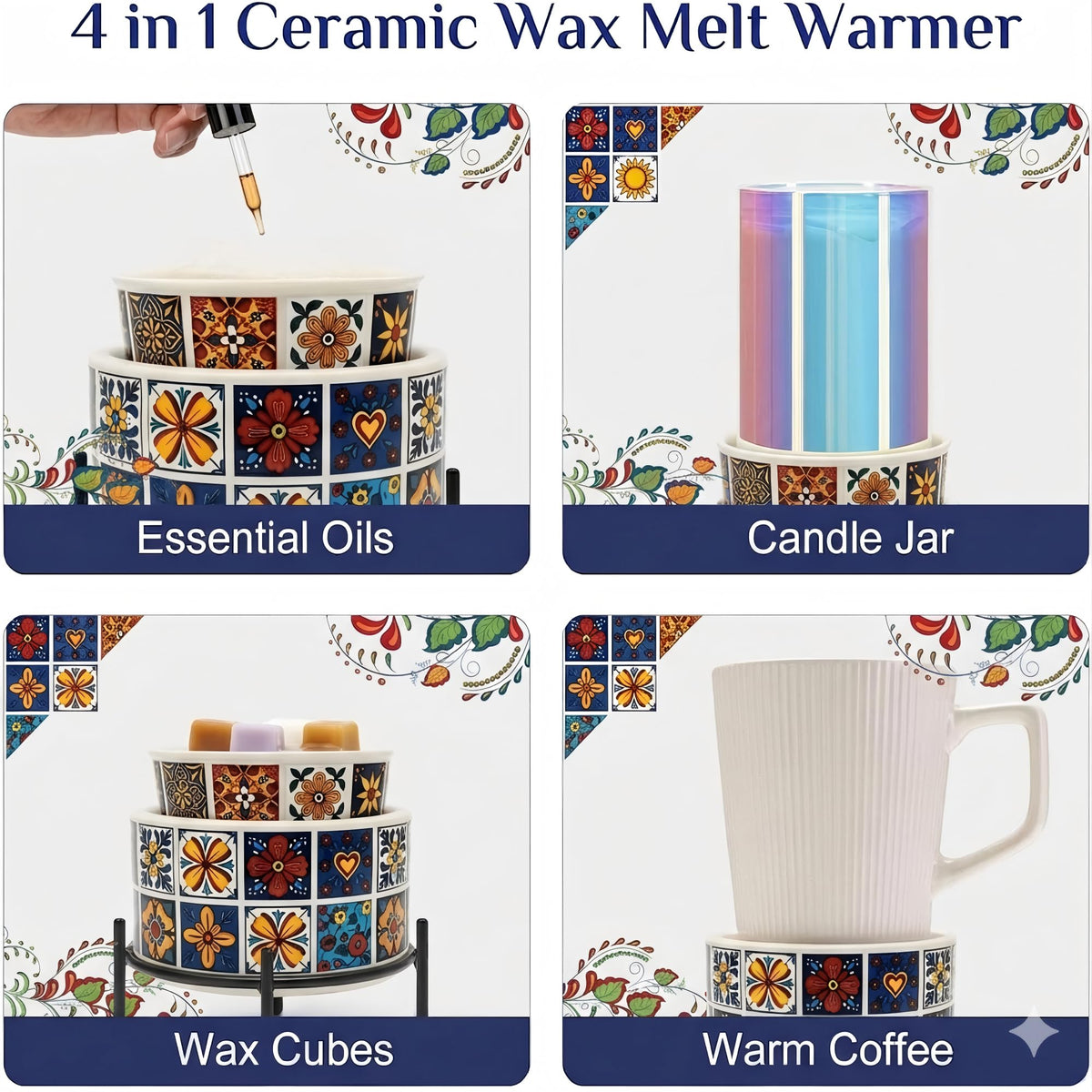 Talavera Ceramic Electric Wax Melt Warmer