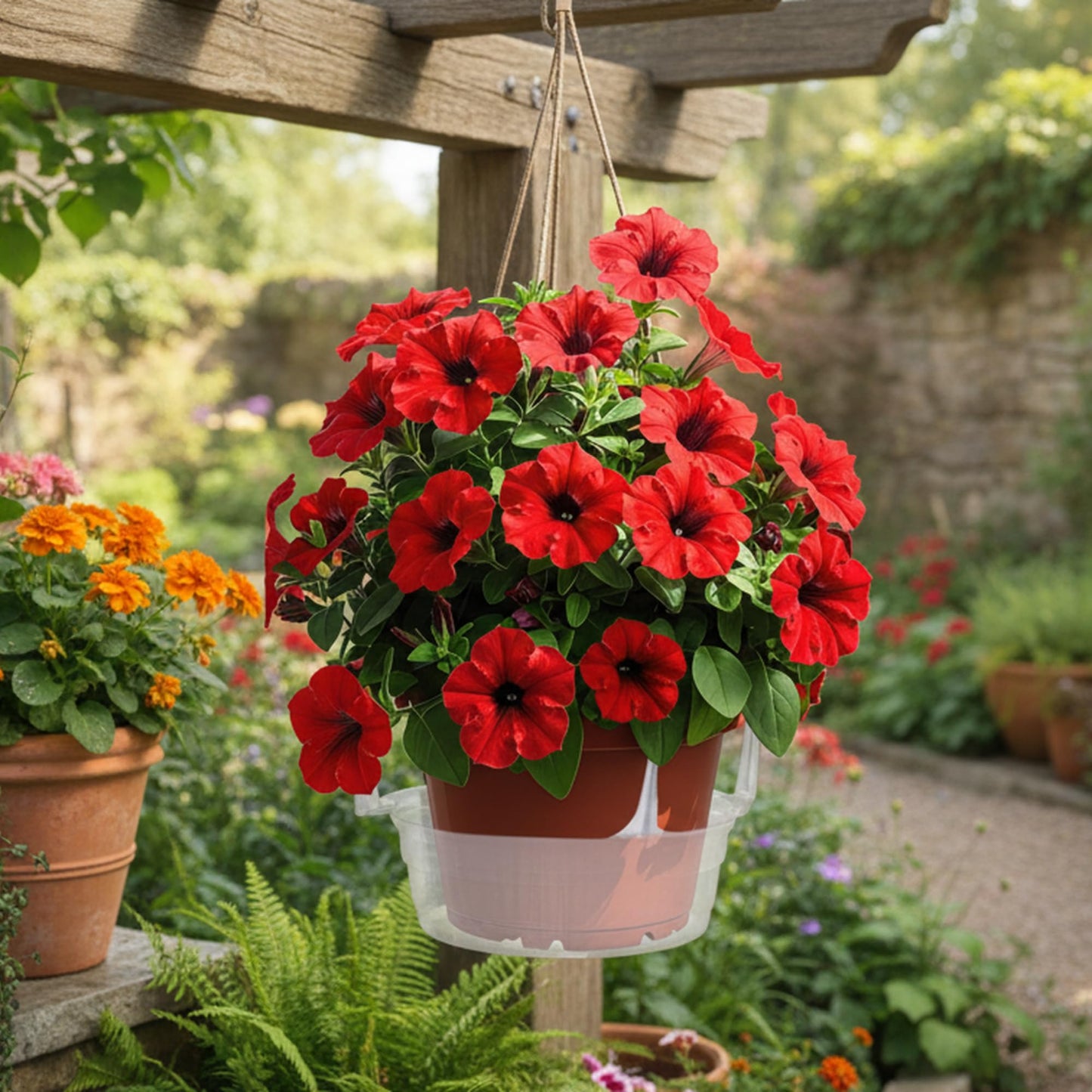 Curtis Wagner 10" Clear Hanging Basket Drip Pan Saucer (15-Pack)