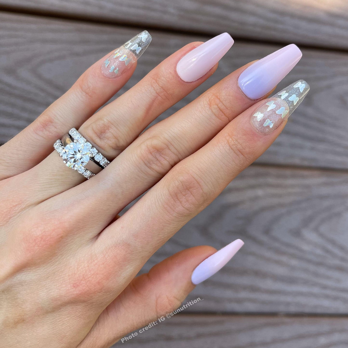 The Nailest - Instant Luxury Acrylic Press-on Nails - Medium Coffin - Mariposa