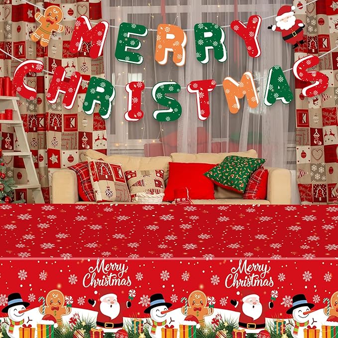 Merry Christmas Paper Garland Banner Kit
