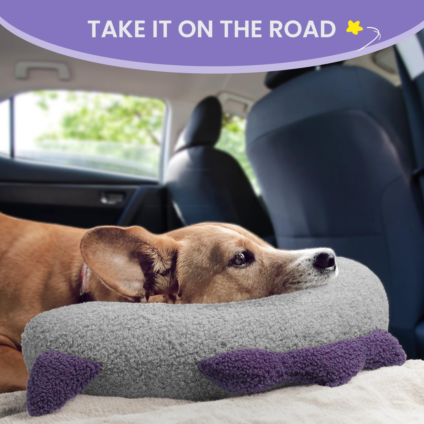 HiPetpy Dog Calming Pillow - Soft Neck Pillow for Dogs, Washable Sleep Pillow for Better Sleep, Reduces Anxiety, Gift for Small/Medium/Large Dogs and Cats