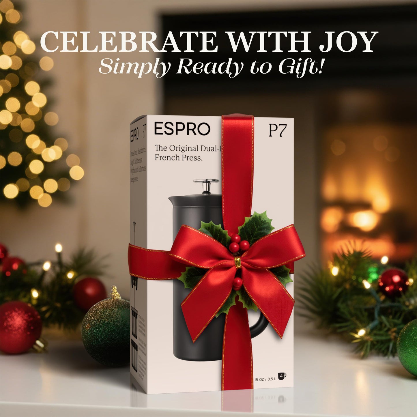 ESPRO Pro P7 French Press Stainless Steel 304 – Patented Double Walled Micro-Filter Insulated French Press Coffee Maker, Grit-Free Brew - Heat Resistant BPA Free - Matte Black (18oz)