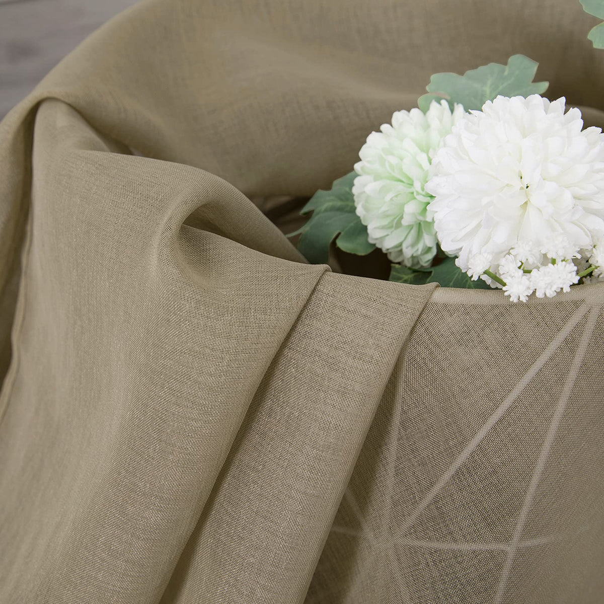 Short Sheer Curtains Linen Textured Bedroom Curtain Sheers Light Filtering Rod Pocket Voile Curtains for Living Room