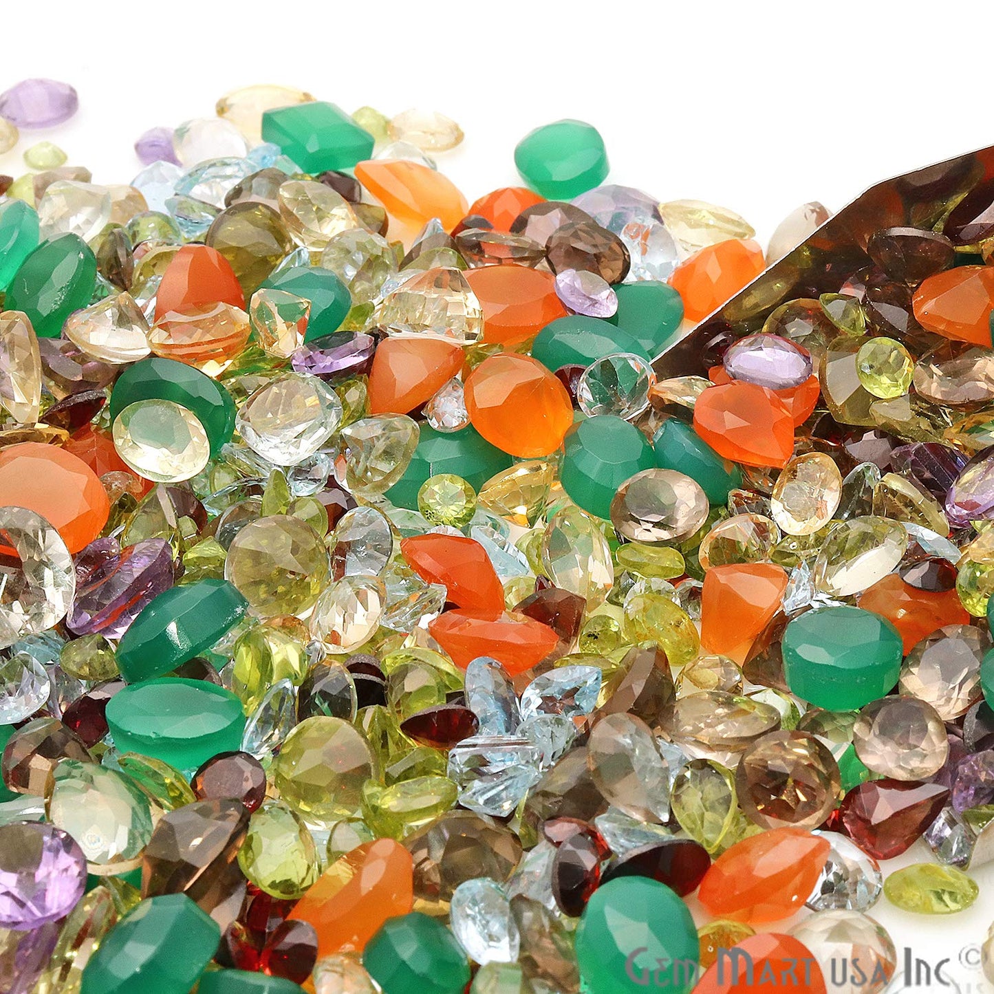 Mixed Natural Loose Gemstones | 100% Natural Mixed Gems | Grade A+ (natural inclusions) | Hand Cut and Polished | Jewelry Making & Crafts – by GemMartUSA (MX-60001)