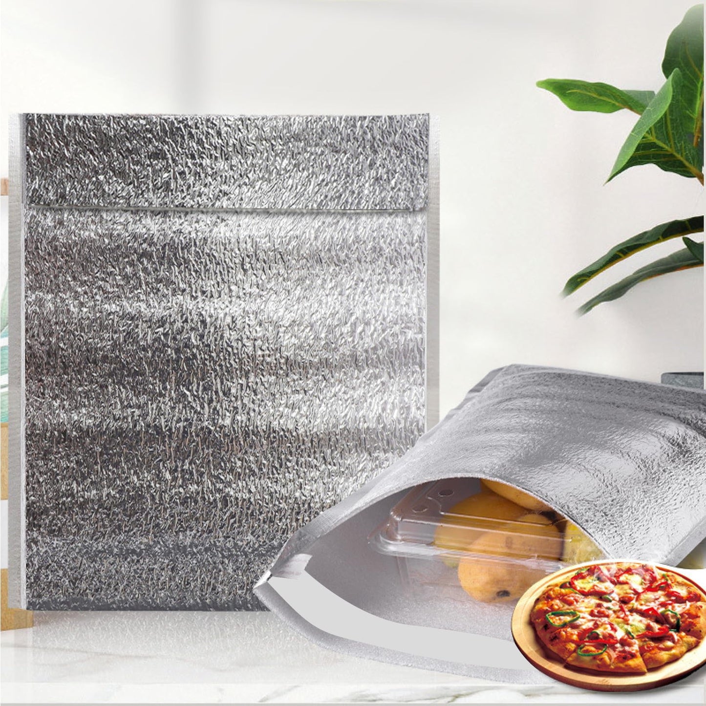 Smilco Reusable Insulation Bags Thermal Box Liners Metalized Liners Lunch Food Box Shopping Bag Insulated Lining Waterproof Insulation Package (15 Pack/ 13 In x 15 In)