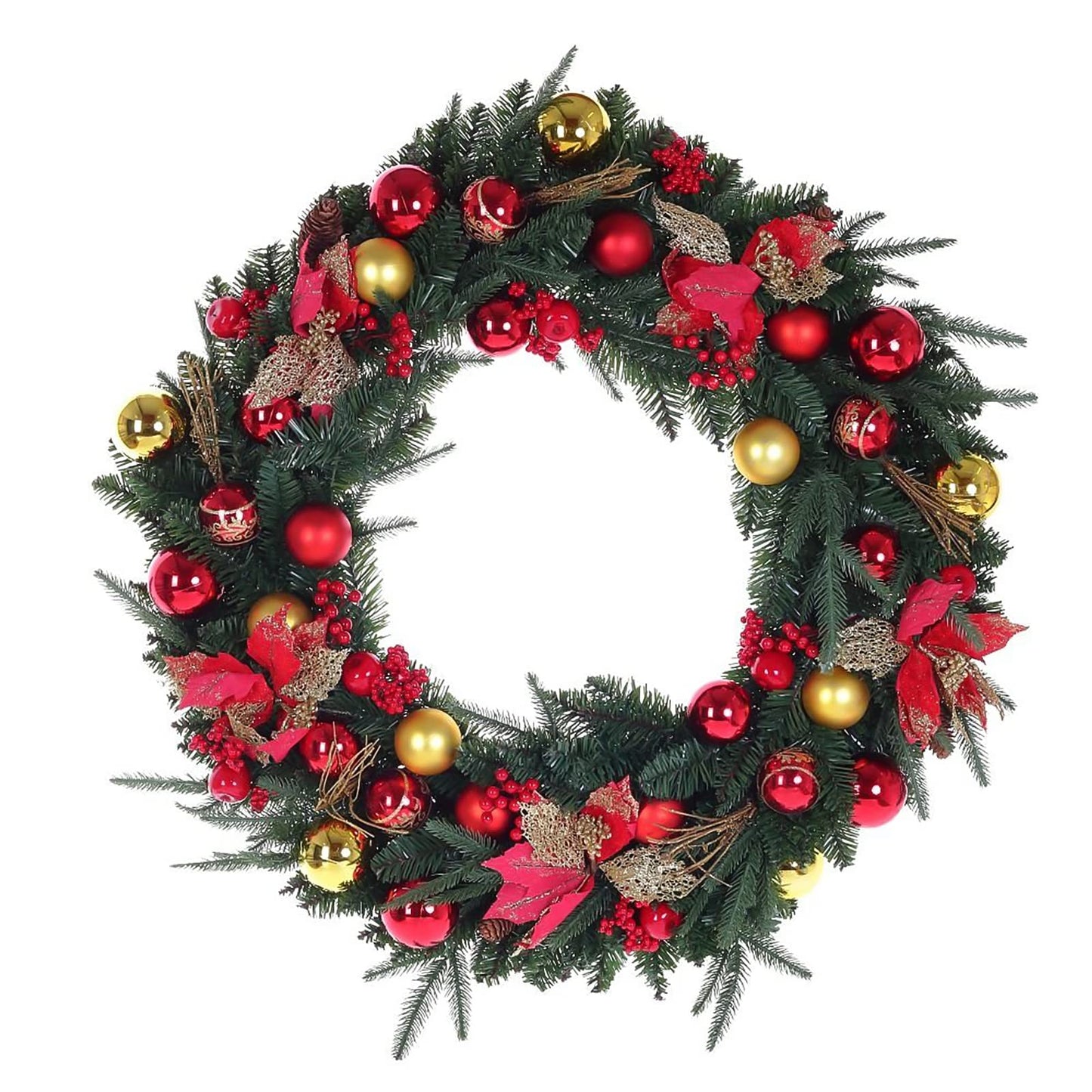 MOUYAT 20 Pack 8 Inch Round Wire Wreath Frames, Green Metal Floral Wreath Form for Crafts DIY Christmas Wedding Party