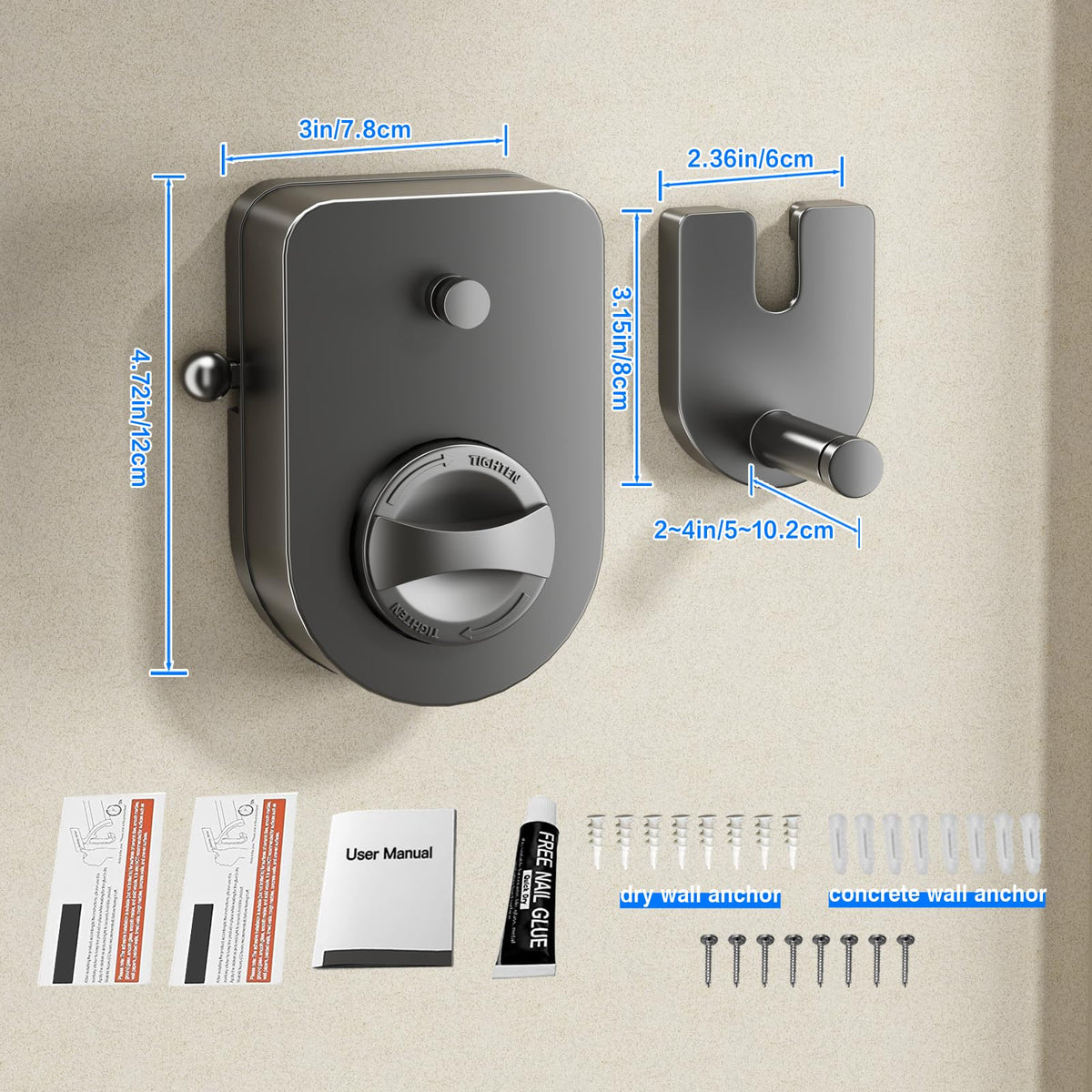 Retractable Clothesline Indoor (13.8 Foot)