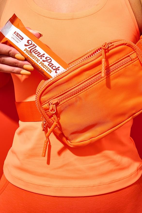 Munk Pack Peanut Butter Cup Probiotic Keto Protein Bars Stocking Stuffers | 15g Plant Protein, 1g Sugar, 4g Net Carbs | Non-GMO, Plant-Based, Low Sugar, Gluten-Free Snacks | 12 Count