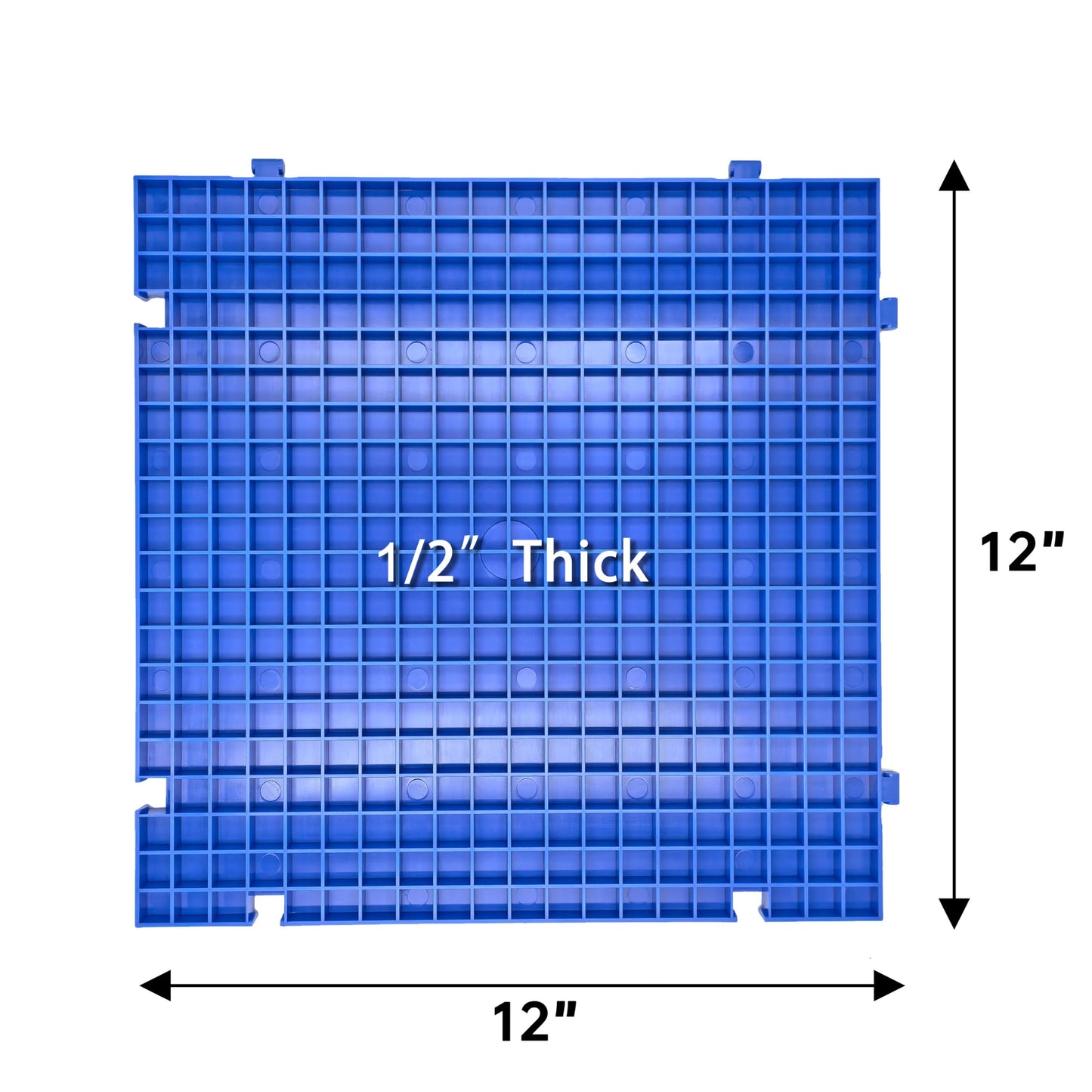 Stained Glass Cutting Mat, Solid Bottom Plastic Grid, Blue, 1 Pack