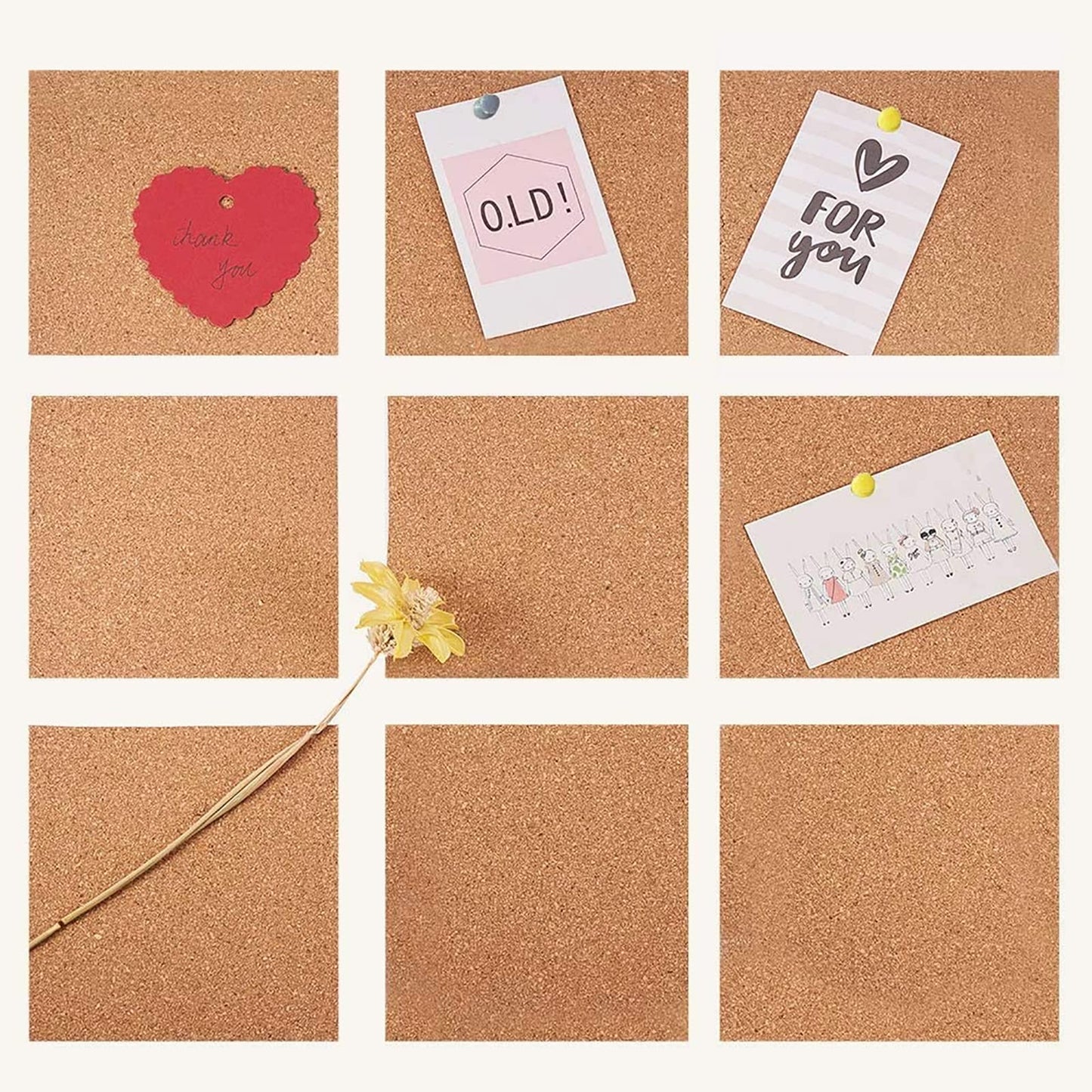 BENECREAT 6 Pack 15.7x7.8 Inch Back-Adhesive Cork Sheets (2mm Thick) Insulation Cork Backing Sheets for Coaster, Wall Decoration, Party and DIY Crafts Supplies