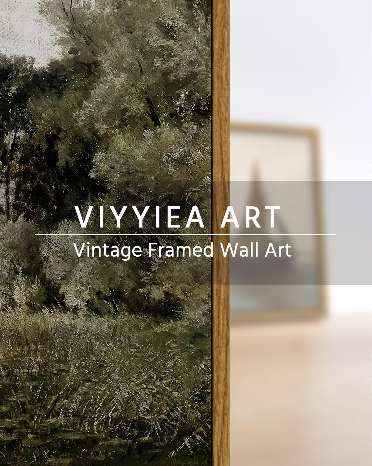 VIYYIEA Framed Canvas Wall Art Home Decor Vintage Landscape Botanical Prints Rustic Farmhouse Wall Decor Mid Century Modern Art Prints Nature Room Decor Wall Pictures for Living Room Bedroom 11x14in
