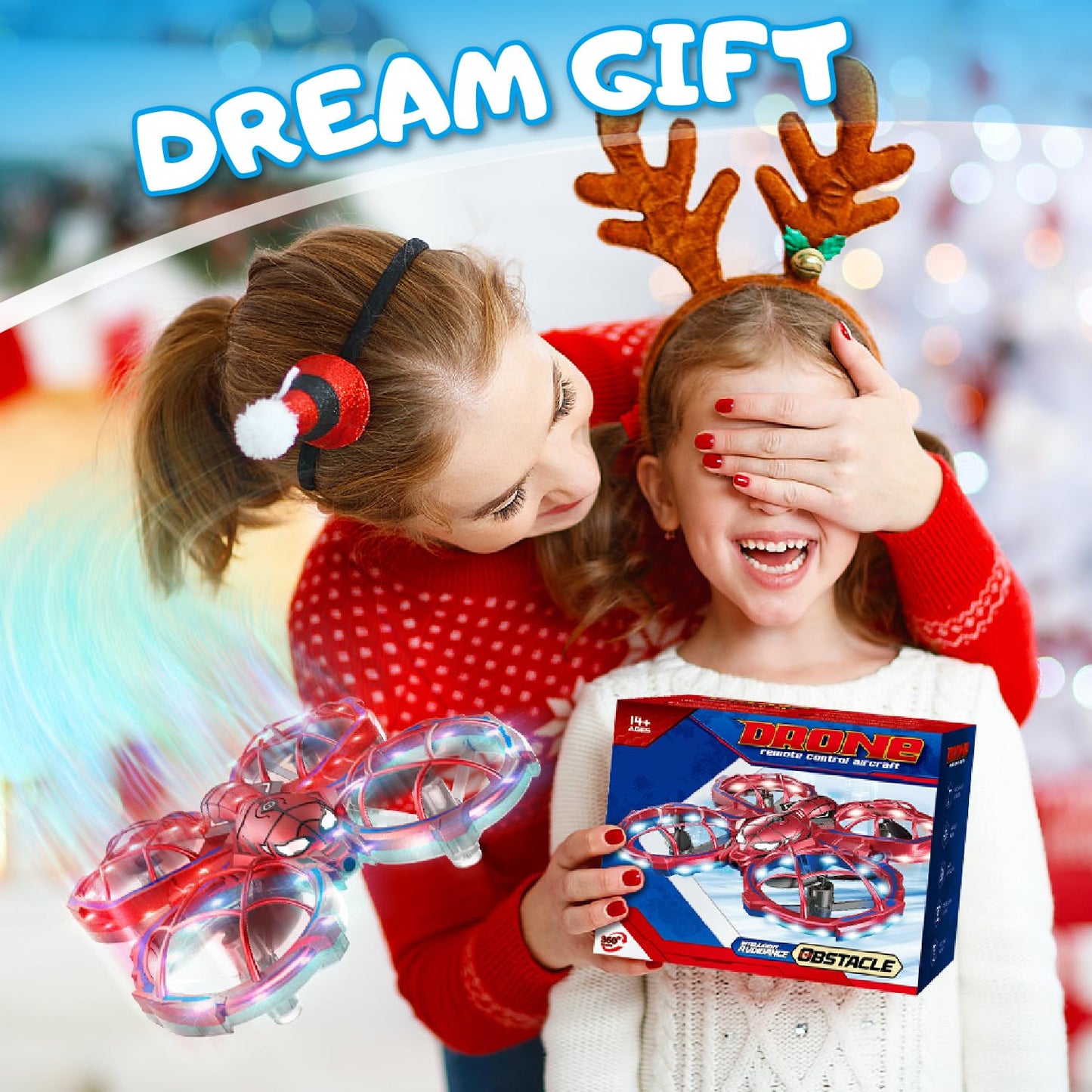 Gofimyee Mini drone for kids, toy with remote control, with 360° rotations and 3 speed modes, drone for children and beginners aged 8, 9, 10 years, one-touch takeoff, children's gift