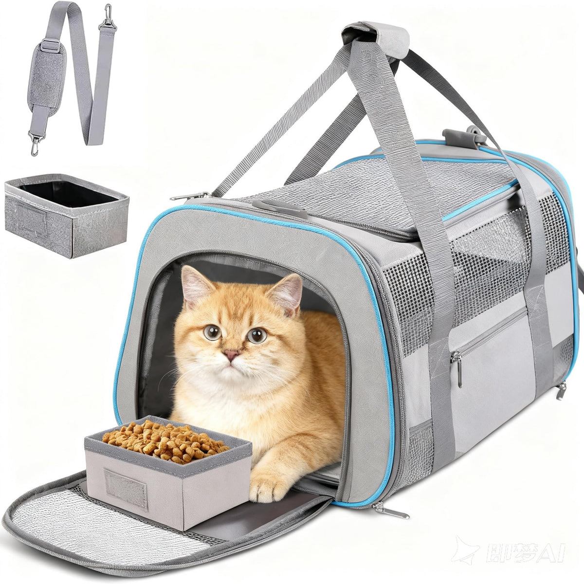 Seclato Cat Carrier Pet Carriers Airline Approved for Small Dogs Kitten Carriers for Small Medium Cats Under 15lb, Collapsible Soft Sided TSA Approved Travel Carrier, Pink