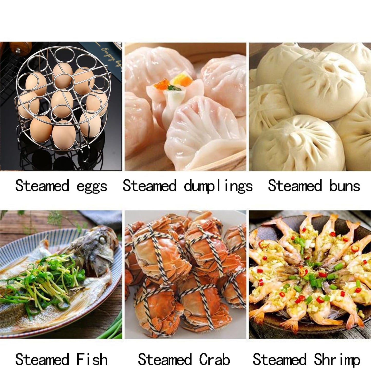 2Pcs Egg Steamer Rack with Hot Plate Gripper Set, Stackable Trivet for Instant Pot Compatible Pressure Cooker Accessories Cooking 18 Eggs