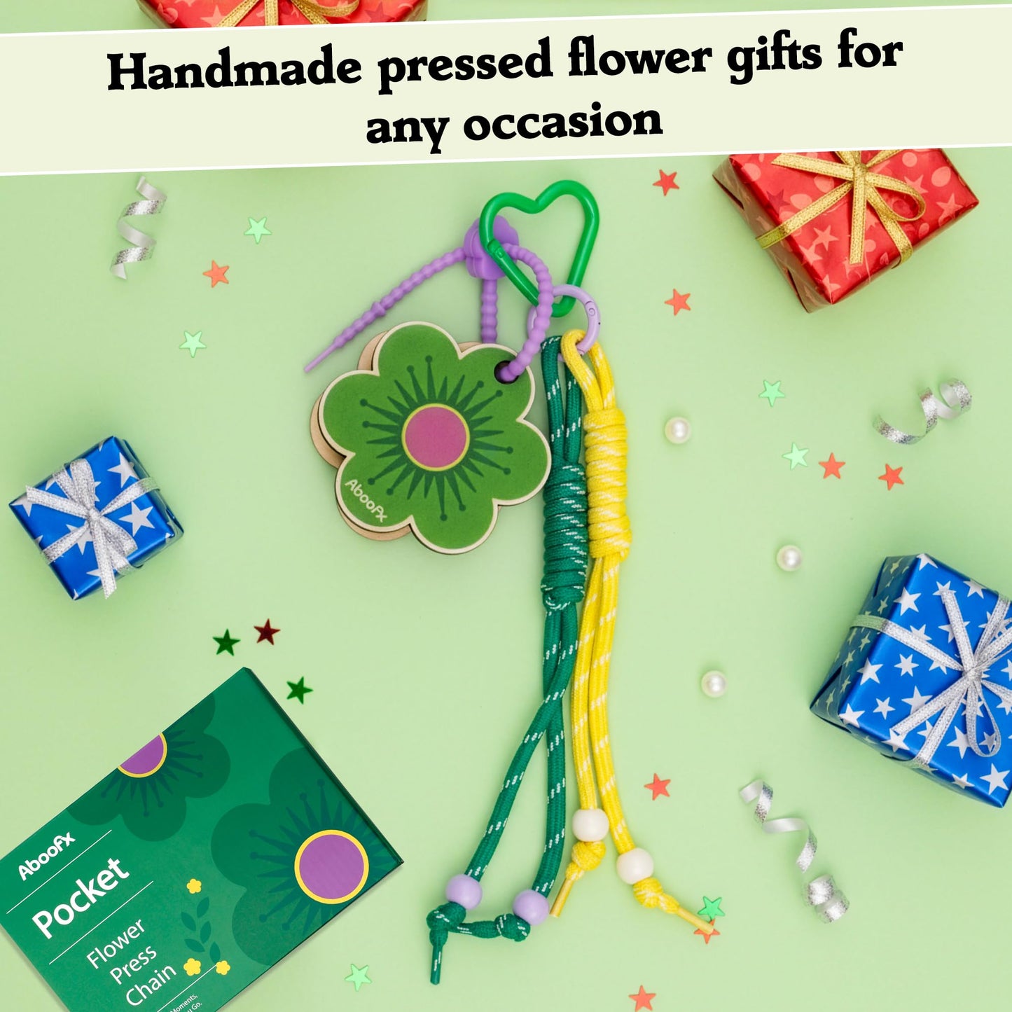 Aboofx Mini Flower Press 3" x 3", Pocket Flower Press Kit for DIY Crafts, Journaling and Gift for Nature Lovers