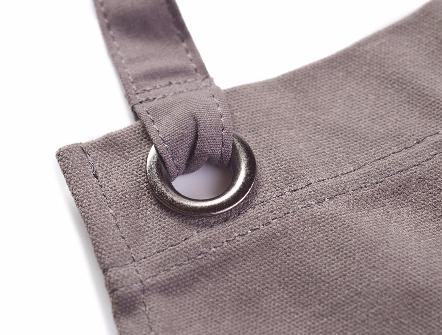 Hudson Durable Goods Heavy Duty Waxed Canvas Work Apron with Tool Pockets (Black), Cross-Back Straps & Adjustable M to XXL (Grey)