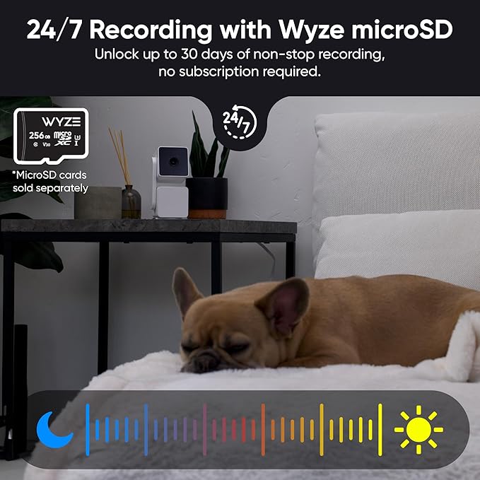 WYZE Cam Pan v3, Indoor/Outdoor IP65-Rated 1080p Pan/Tilt/Zoom Wi-Fi Smart Home Security Camera with Color Night Vision, 2-Way Audio, Compatible with Alexa & Google Assistant, Free Expert Setup