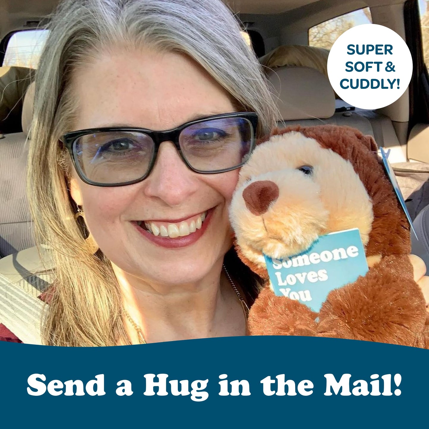 SendAFriend Oliver The Otter Stuffed Animal Care Package, Someone Loves You Box, Great Gift for Any Reason (Love You Notecard)